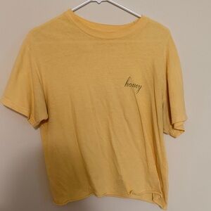 Brandy Melville Yellow 'Honey' Short Sleeve Tee